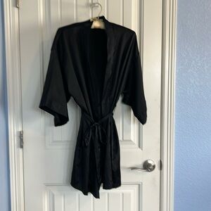Victoria’s Secret black satin robe